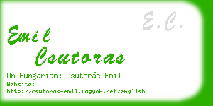 emil csutoras business card